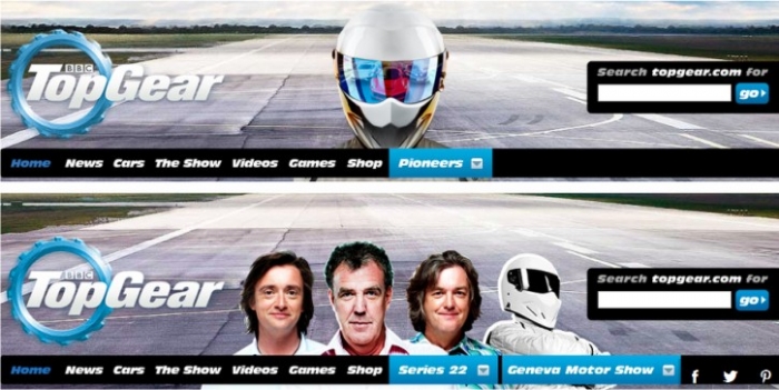 TopGear.com a înlăturat chipurile lui Clarkson, Hammond și May