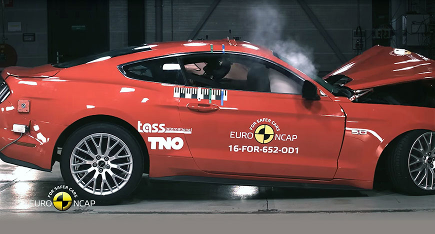 Noul Ford Mustang 2018 reușeste doar 3 stele la testele de siguranță Euro NCAP :: VIDEO