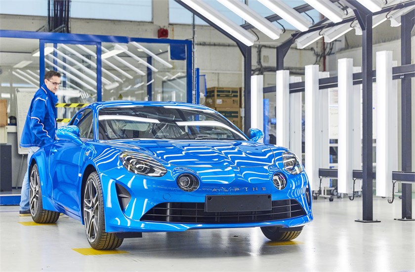 Grupul Renault a inaugurat noua linie de producție Alpine A110 în Dieppe, Franța