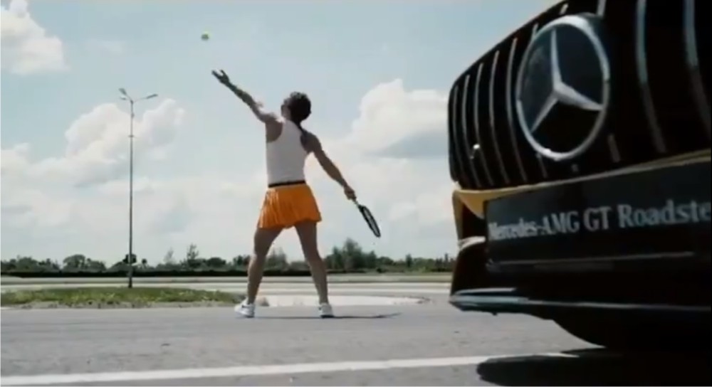 Simona Halep a filmat un spot pentru Mercedes AMG